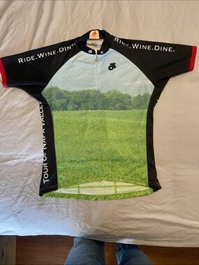 Champ-Sys Women's Short Sleeve Cycling Jersey - Green, Black, Red Accents